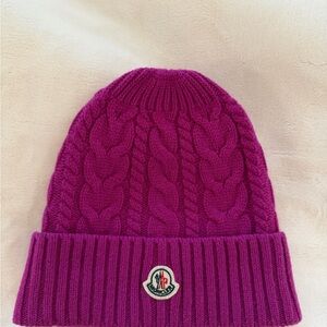 Moncler - Authentic! Rich Purple Cable Knit Beanie-New with Tags!